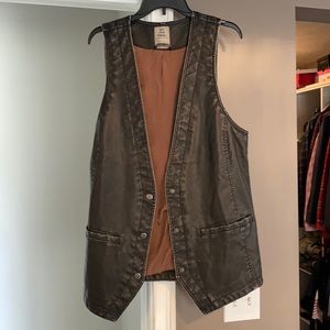 Xl free people vest. Vegan leather.